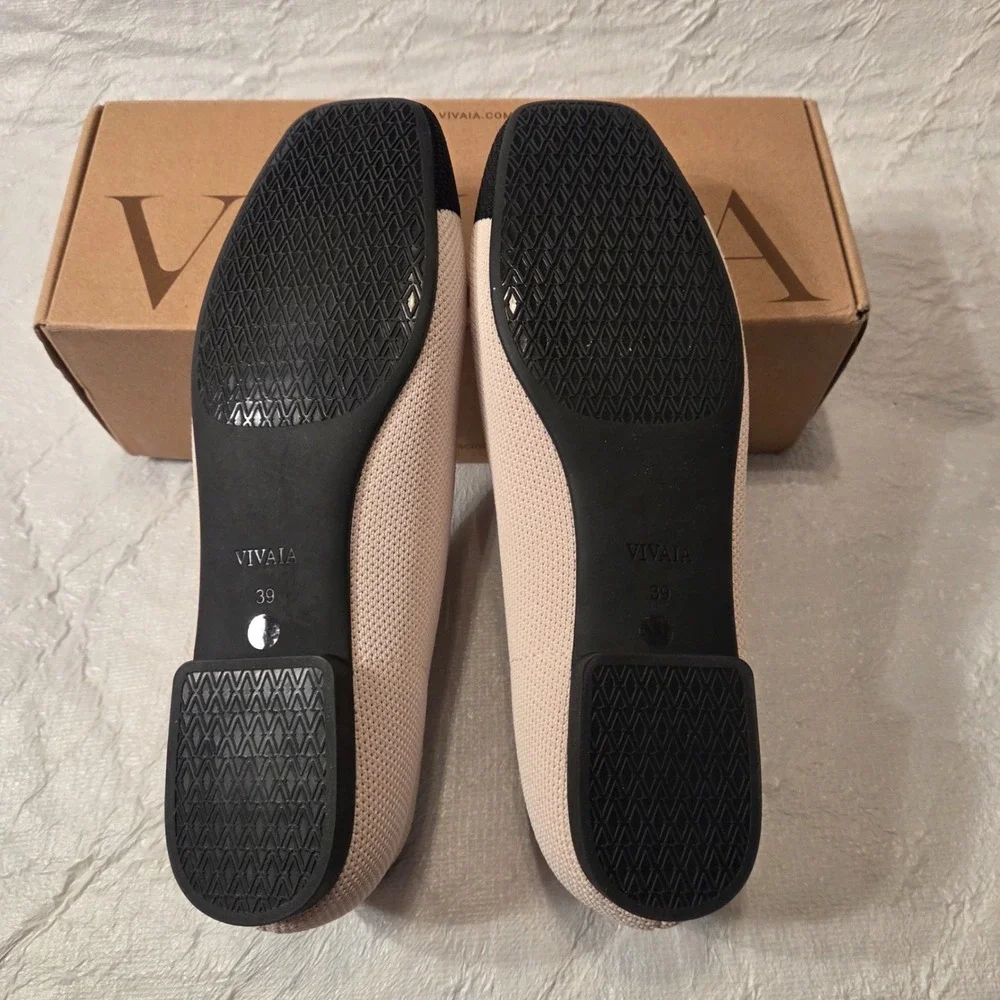 VIVAIA Margo 2.0 Square Toe Flats Comfort Arch Support Sustainable EU 39 US 8 - Picture 9 of 16